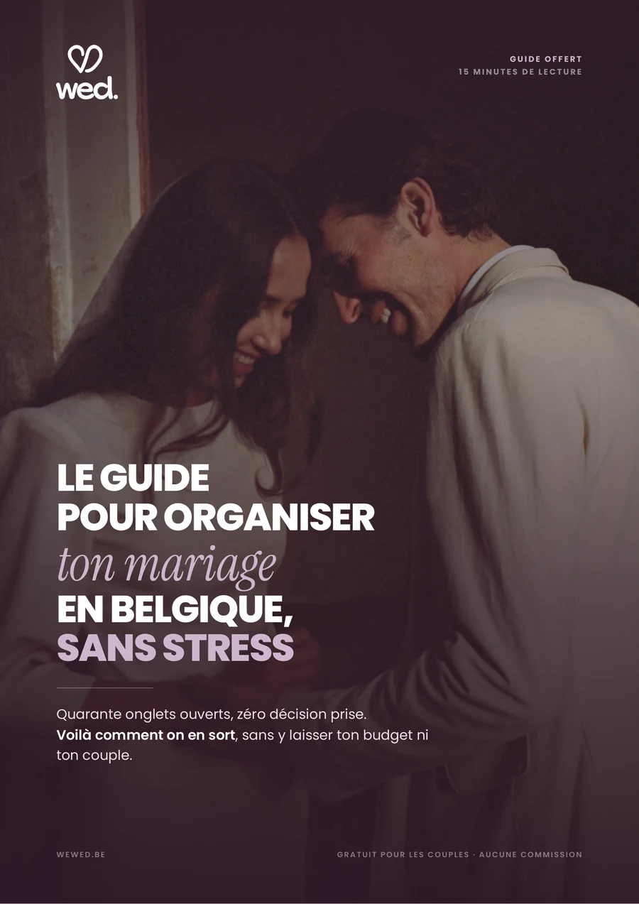 Couverture du guide WEWED, organiser son mariage en Belgique sans stress